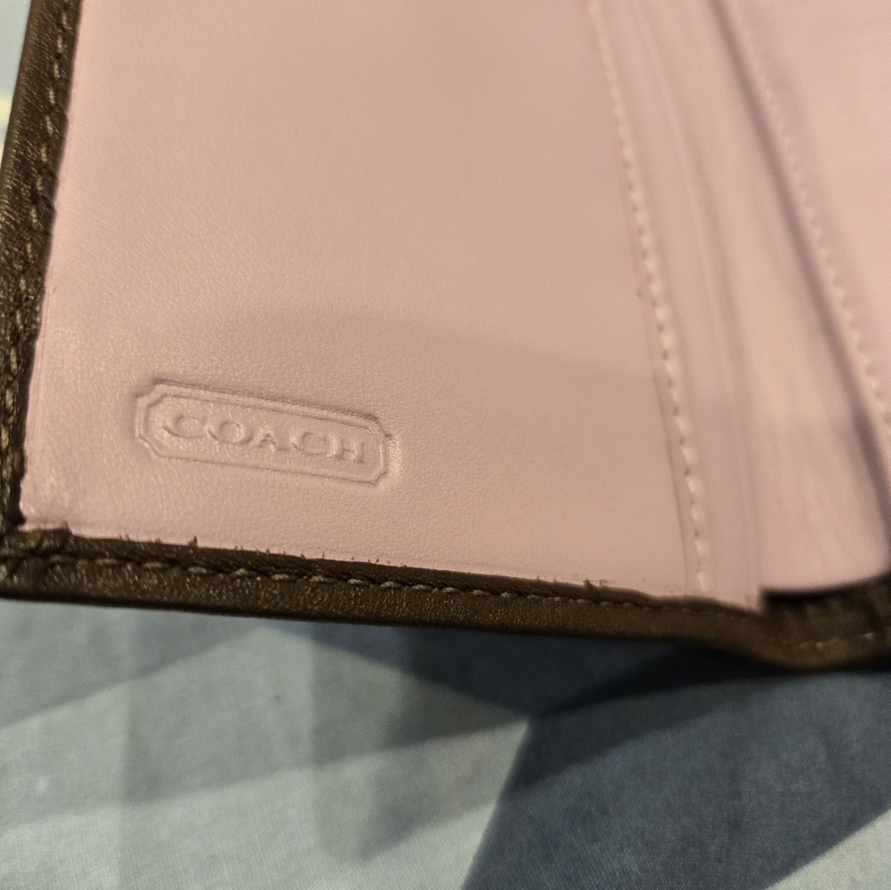 Vintage Coach Wallet Chocolate/Pink - Picture 6 of 13